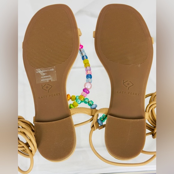 Katy Perry -The Halie Bead Ankle Wrap Sandal -In Biscotti Bright Multi U… - Picture 10 of 10